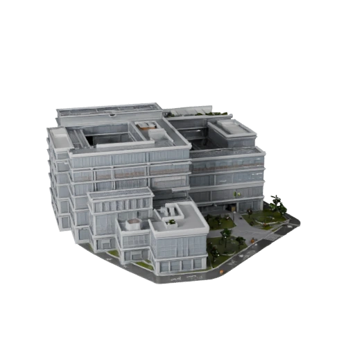 High Poly Tech Campus Office 3D Model for Archviz Render Asset