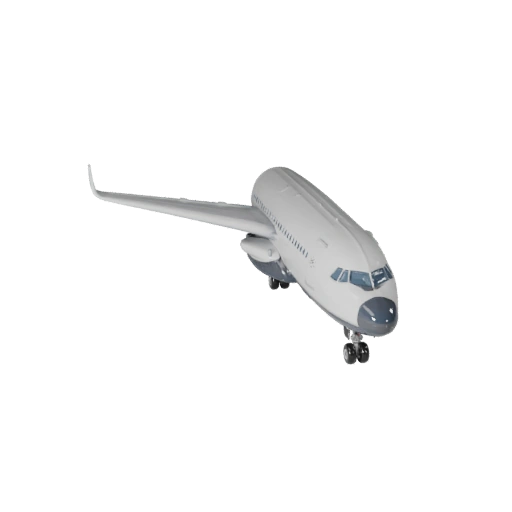 Commercial Airliner 3D Model for Blender - Render Ready