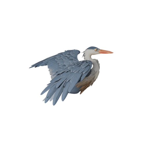 High Poly Heron 3D Model - Detailed STL Asset for Printing