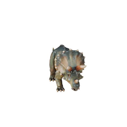 Modelo 3D de Triceratops Poligonal Bajo - Asset de Juego para Unity con FBX | PBR