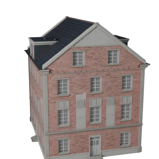 Colonial House 3D Model - Realistic Archviz Asset forArch