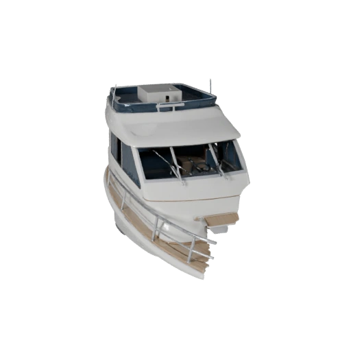 Modelo 3D de Iate Vintage de Alto Poligonagem para Renderizações de Estúdio