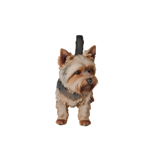 Modelo 3D de Cão Yorkshire Terrier para Unity - Asset Pronto para Jogo, FBX