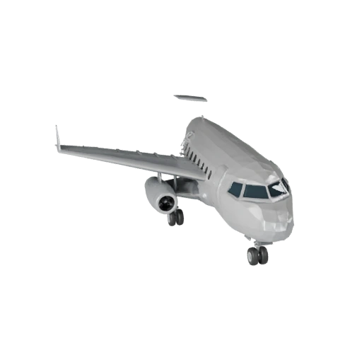 Low Poly Airplane 3D Model for Unity & Unreal PBR Asset