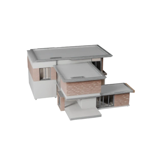 Modernes Haus 3D-Modell für Blender - Render-Asset für Architektur