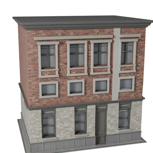 Modular Street Facade Kit 3D Model for Unreal - Realtime Asset