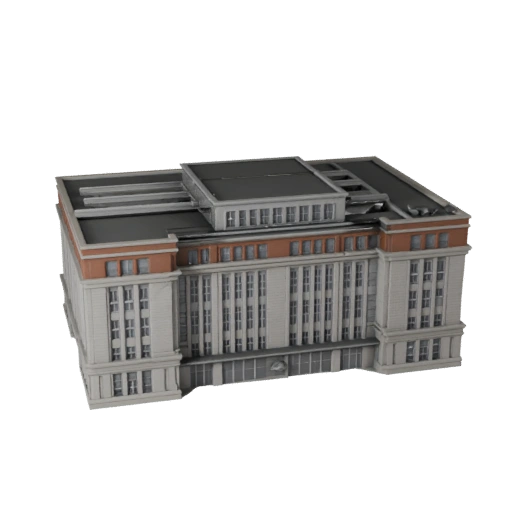 Museum Building 3D Model for Blender - Render Asset