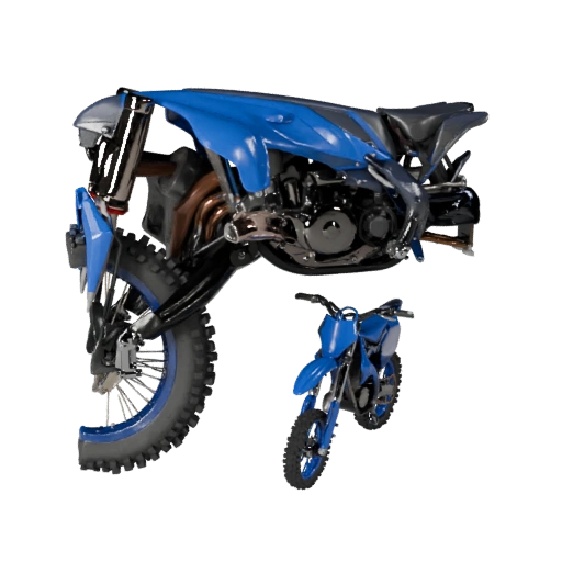 High Poly Dirt Bike 3D Model for Studio Renders PBR Asset