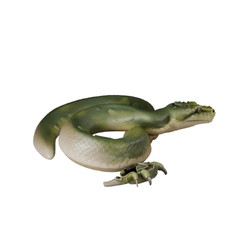 Modelo 3D Realista de Sucuri Verde - Asset PBR Rigged para Jogos
