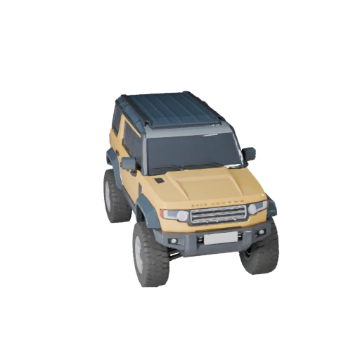 Land Rover Inspiriertes Offroad-SUV 3D Modell - Stilisierte Low
