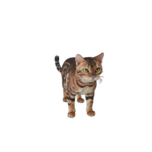 Bengal Katze 3D Modell für Blender - PBR Asset mit Texturen | PBR