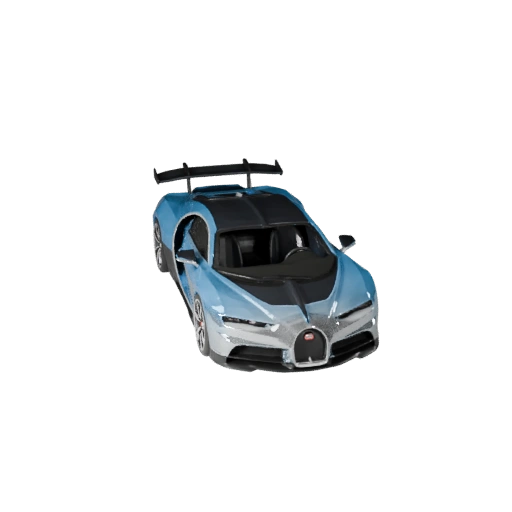 Modèle 3D Hypercar Inspirée de Bugatti Low Poly pour Unity &