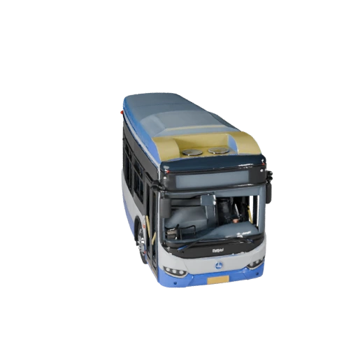 Stadtbus 3D-Modell für Blender & Spiele - PBR-Asset