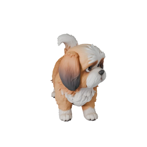 Cartoon Shih Tzu Dog 3D Model - Stylized Asset for Animation