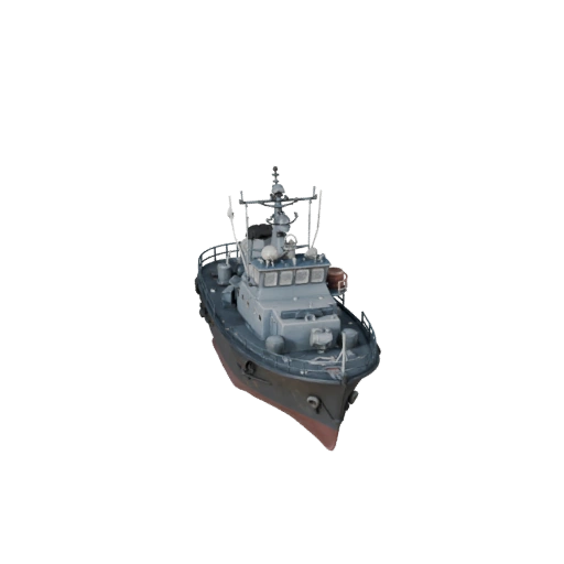 Bateau de patrouille vintage 3D Model pour Blender - Prêt pour le rendu