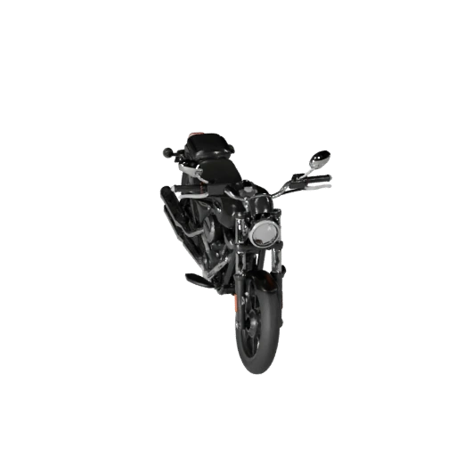 Cruiser Motorcycle 3D Model for Blender & Games - PBR