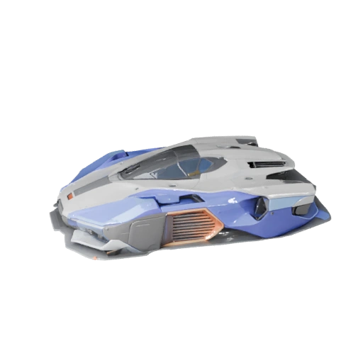 Game Ready Flying Car 3D Model for Realtime Use PBR Asset