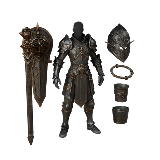 Fantasy Elite Krieger Charaktermodell - Geriggt