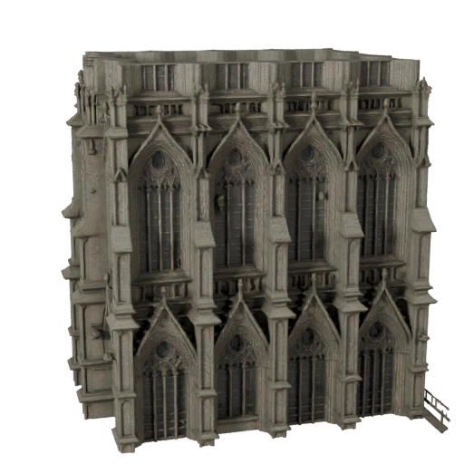 Gotische Fassade 3D-Modell für Unreal - Echtzeit-Asset