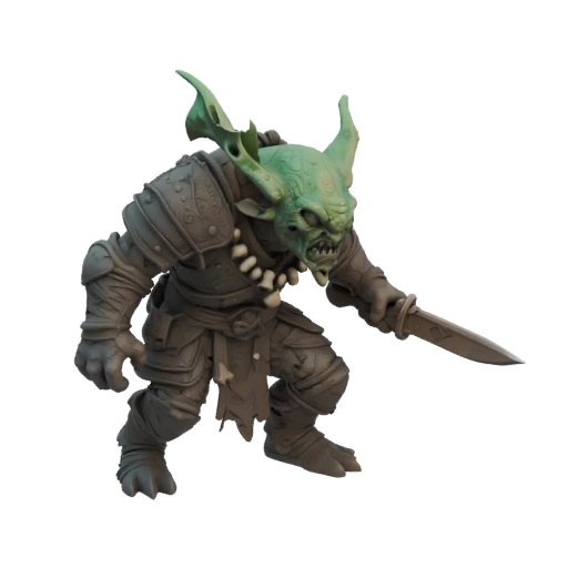 Miniature STL de Guerrier Gobelin de Fantasy - Griffant