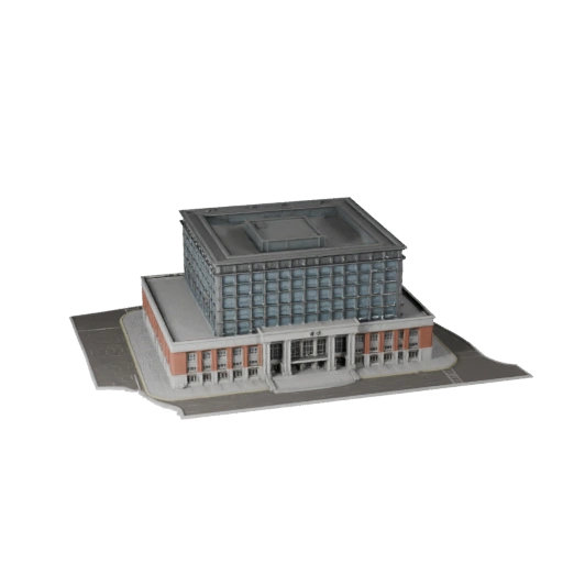 Library Building 3D Model for Unity - Game Asset for Architecture