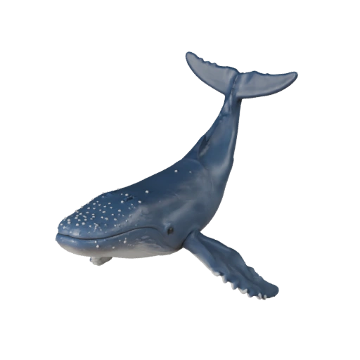 Modelo 3D Baleia Azul STL para Impressão Ativo Animal PBR