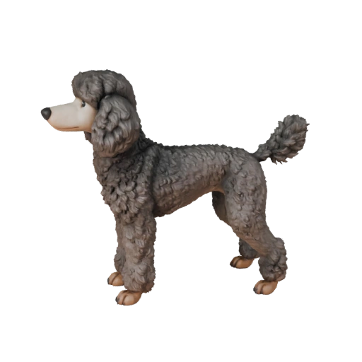 Realistic Poodle Dog 3D Model - Rigged PBR Asset for Games