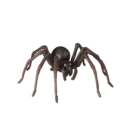 Schwarze Witwe Spinne 3D Modell für Blender - PBR Asset mit Texturen