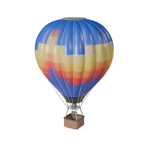 Hot Air Balloon 3D Model for Unity - Low Poly Game Asset
