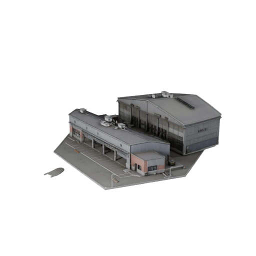 Flugzeug Hangar 3D Modell - Realistisches Archviz Asset
