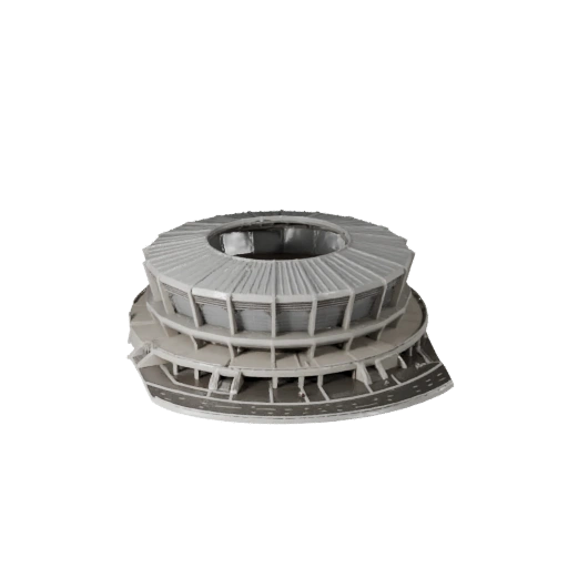 Low Poly Stadion Außenbereich 3D Modell für Echtzeit-Spiel-Asset