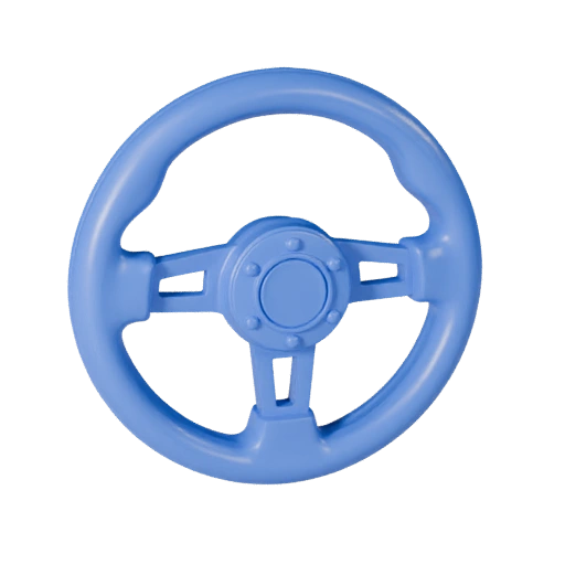 Printable Steering Wheel STL 3D Model for Collectibles &