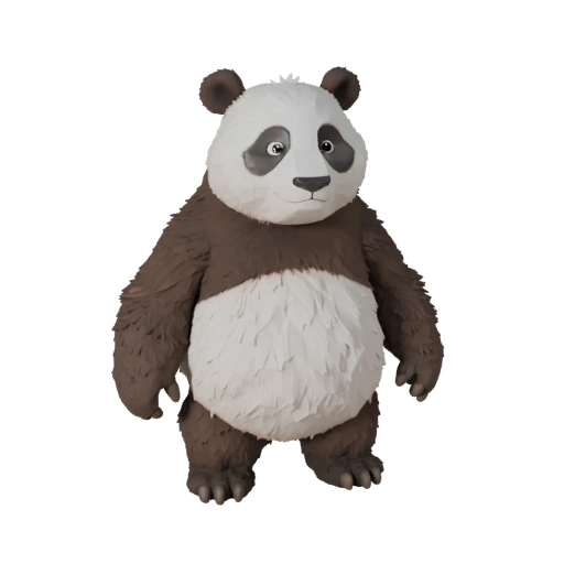 Low Poly Panda 3D Model - Unity Game Asset with FBX | Royalty-Free