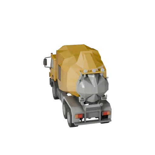 Modelo 3D de Camión Hormigonera Poligonal Bajo para Unity y Unreal (Legacy)