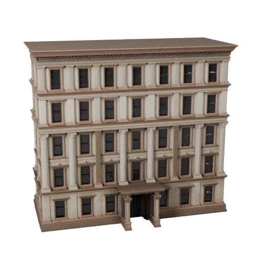 Modèle 3D de Façade Classique pour Unreal - Asset Temps Réel