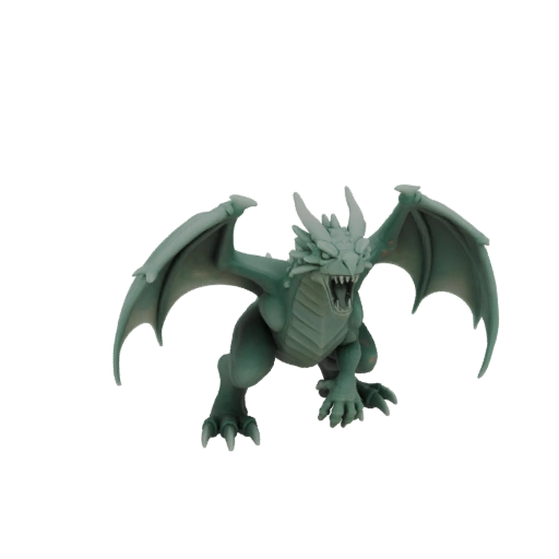 Miniatura STL de Dragão Chefe de Fantasia - Uivante