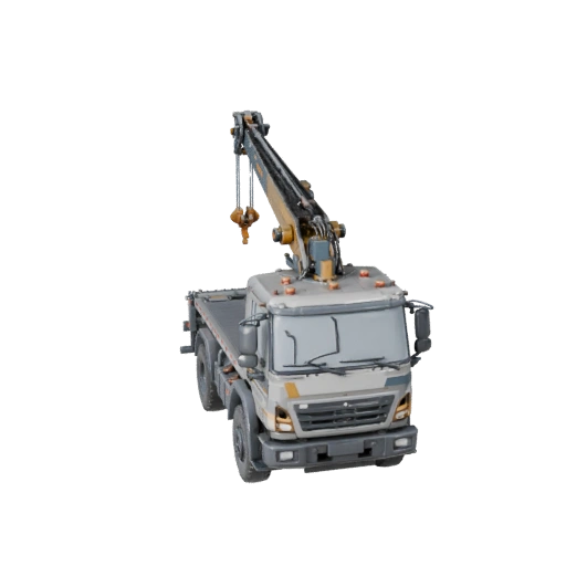 Camion Grue Modèle 3D pour Blender & Jeux - PBR Réaliste