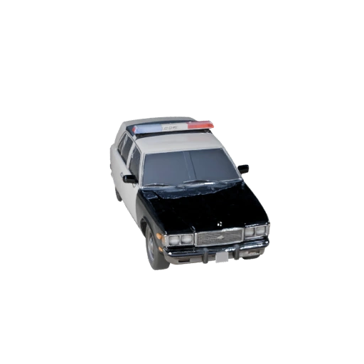 Modelo 3D de Coche de Policía Vintage de Alto Poligonaje para Renders de Estudio