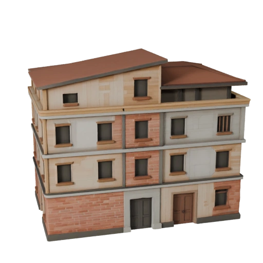 Villa méditerranéenne stylisée Modèle 3D - Asset de jeu