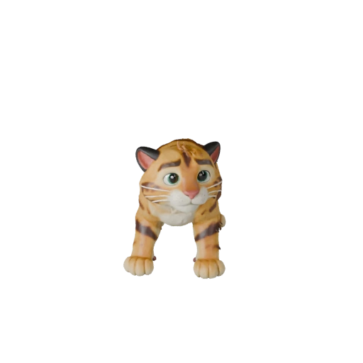 Modèle 3D de chat Savannah dessin animé - Actif stylisé pour l'animation