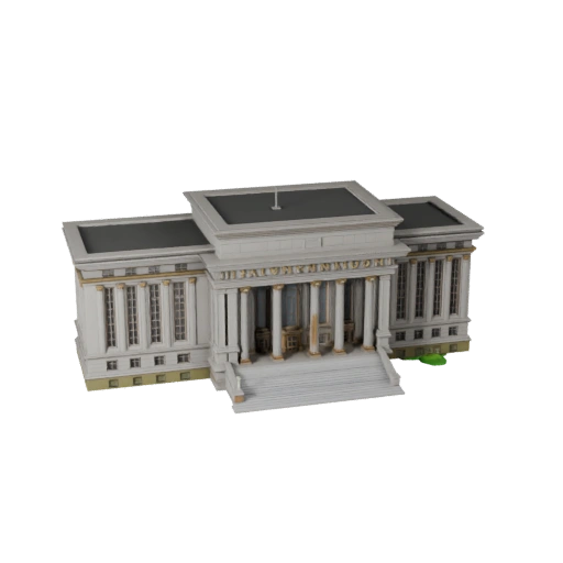 Печатная 3D модель Ратуши STL - Масштабный актив для масштабных макетов