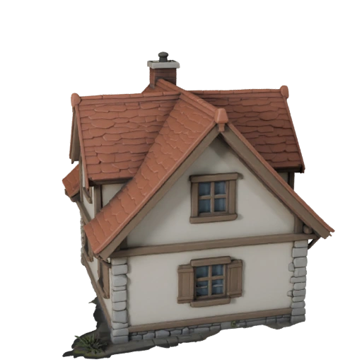 High Poly Cottage 3D Model for Archviz for Architecture