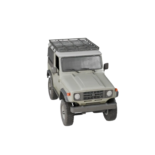 Vintage Off Road Suv 3D Model for Blender & Games - PBR