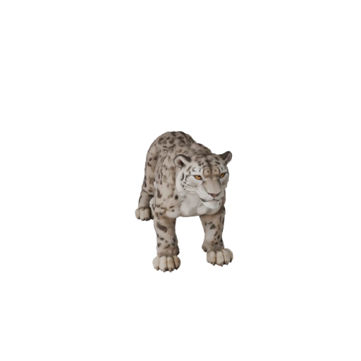 Schneeleopard 3D Modell für Blender - PBR Asset mit Texturen