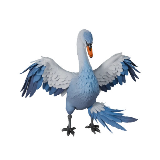 Modelo 3D de Cisne Realista - Asset PBR Rigged para Jogos | Royalty-Free