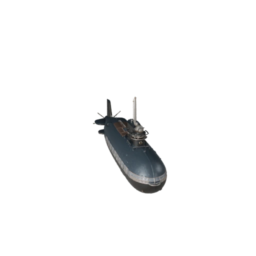 Vintage Submarine 3D Model for Unity - Realtime Asset