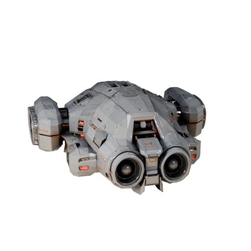 Low Poly Cargo Spacecraft 3D Model for Unity & Unreal