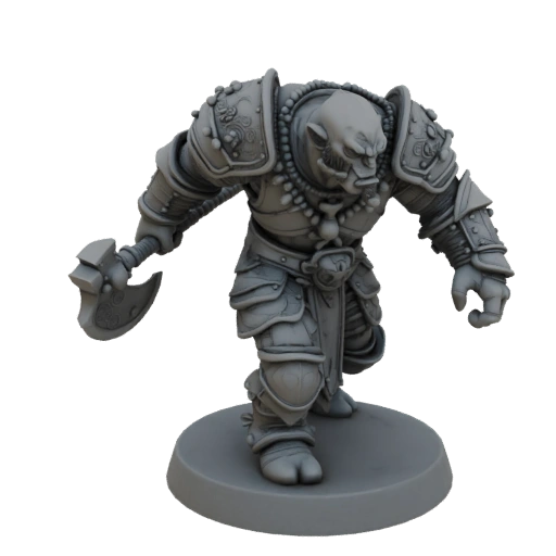 Fantasy Orc Raider Miniature STL