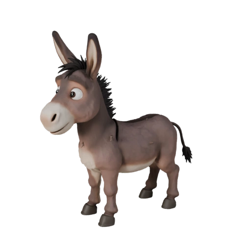 Cartoon Donkey 3D Model - Stylized Asset for Animation | PBR