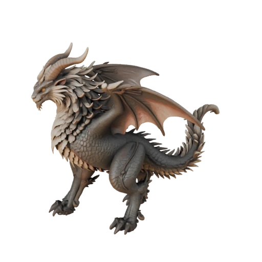 Modelo 3D de Quimera Realista - Asset PBR Rigged para Jogos | PBR